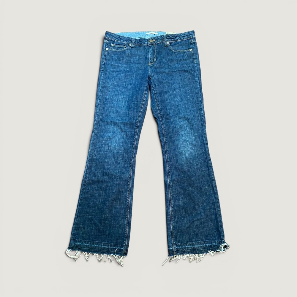 Gap Jeans Limited Edition Women's Flare Raw Hem Dark Wash 14R